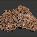 Natural Stone And Wood Decorative Piece With Intricate Texture And Warm Tones