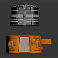 Orange And Black Equipment Case Stacked Design With Handle Latch Durable Professional