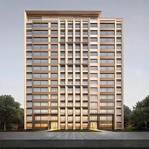 Modern Residential Building High-rise Residential Building 3d model