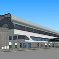 Modern Transport Hub With Long Platform Tracks And Surrounding Roads Green Areas