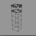 Multi Layer Metal Frame Structure With Cross Support Bars For Industrial Use