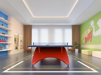 Table Tennis Sports Title 3d model