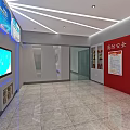 Modern Monitoring Room Interior With Large Screens Workstation Chairs And Ceiling Lighting