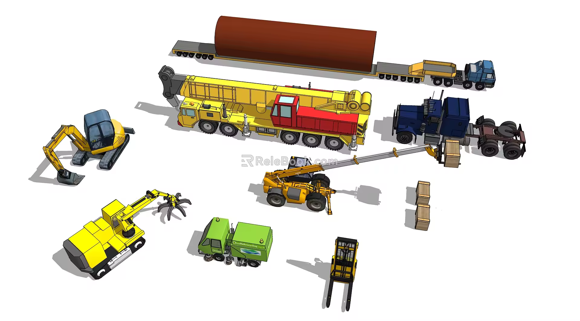 modern engineering vehicle engineering vehicle 3d model