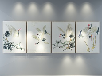 New Chinese Animal Painting Decorative Painting 3d model