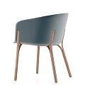 Modern Dark Gray Upholstered Leisure Chair with Rose Gold Metal Legs