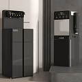 Modern Black AMICA Water Dispensers With Digital Display And Sleek Design