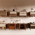 Stylish Modern Bedside Tables Interior Design With Wooden Storage Drawers And Decorative Plants