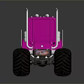 Pink Monster Truck With Large Wheels And Bold Exterior Design
