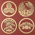 Japanese Metal Carving Japanese Patterns and Wind Patterns Traditional Carving 3d model
