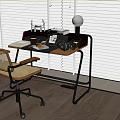 Modern Desk Computer Desk Cream Style Desk Computer Antique Desk Computer Desk Italian Desk Computer Log Desk Computer Desk 3d model