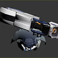 Futuristic Game Character Design With Blue Gray Long Hair School Uniform And Large Mechanical Backpack