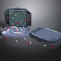 Modern Control Panel With Display Screen Buttons Knobs And Open Panel Design