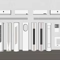 Various Modern Air Conditioner Fans With Wall Mounted And Floor Standing Designs