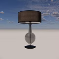 American Style Table Lamp French Style Table Lamp Round Glass Table Lamp Art Table Lamp Gourd-shaped Table Lamp 3d model