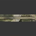 Ancient Stone Arch Bridge Model With Traditional Arch Structure And Green Vegetation