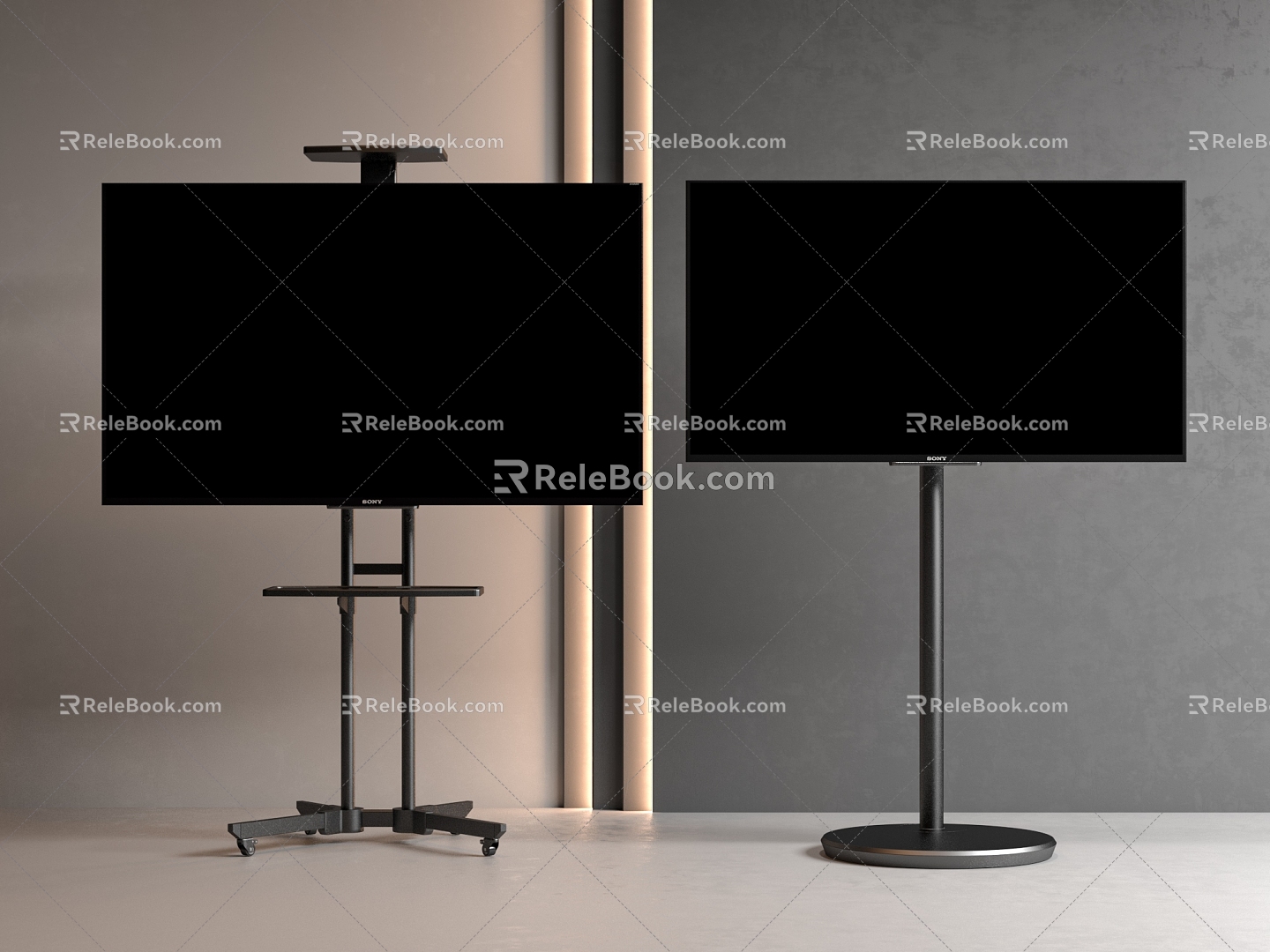 Video conference TV Mobile TV TV Stand TV Floor TV 3d model