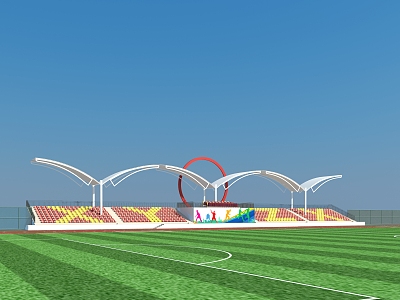 football stadium stands 3d model