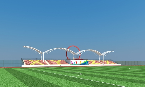 football stadium stands 3d model