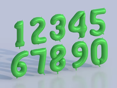 Balloon Inflatable Digital Digital Balloon Beauty Chen Decoration Ornaments Opening Ceremony Valentine's Day Toy 3d model