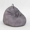 Soft Plush Gray Bean Bag Chair With Comfortable Design For Living Room Relaxation