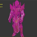Golden Mythical Armor With Intricate Winged Details And Ornate Patterns