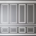 Decorative Ceiling Panel Design With Ornate Frames And White Trim Details 3d model