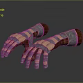 Vintage Metal Armor Gauntlets with Copper Silver Plated Details for Medieval Cosplay