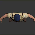 Man In Khaki Uniform With Blue Beret Brown Boots And Belt