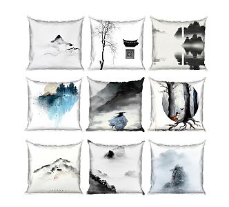 Modern Pillow Ink Pillow 3d model