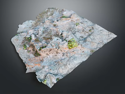 Natural Stone And Wood Material With Rustic Texture And Organic Earthy Pattern Sample 3d model