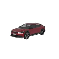 Red Kia Crossover Car Featuring LED Headlights Full Width Taillights And Black Alloy Wheels