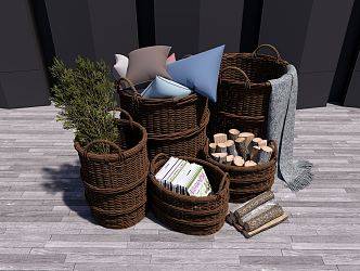 Modern Storage Basket 3d model