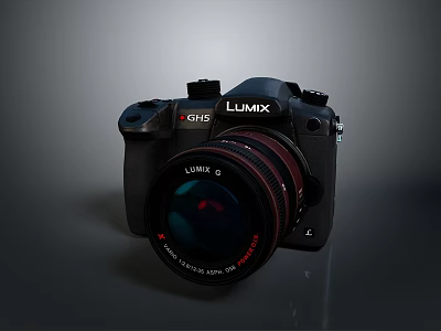 Lumix GH5 Desktop Computer With High Performance Features And Black Design 3d model