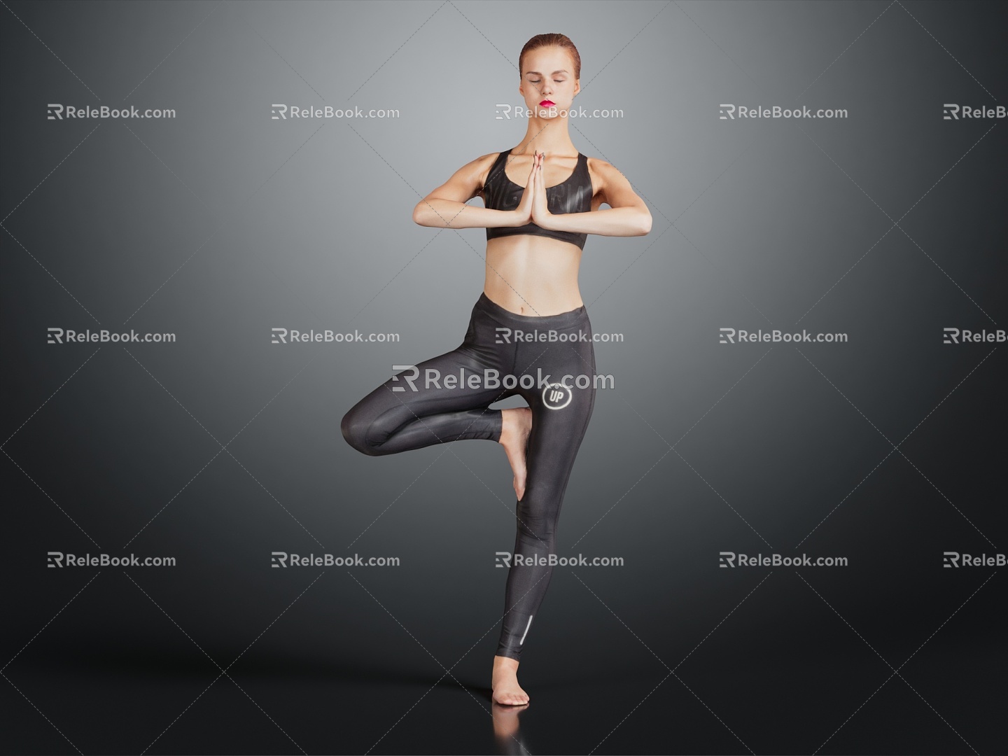 Modern Women Practicing Yoga Women Women Women Characters Women Characters 3d model