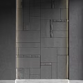 Modern Grey Stone Background Wall With Patchwork Pattern And Natural Texture For Contemporary Interior Design
