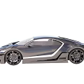 Sleek Modern Sports Car with Aerodynamic Body Design and Large Alloy Wheels
