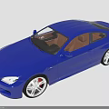 Modern Blue Two Door Sports Car With Sleek Design And Silver Wheels