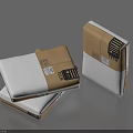 White Household Essentials For Daily Use With Brown Paper Packaging FIT Label Stacked And Single