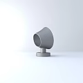 Modern Silver Metal Sculpture With Textured Curved Design And Round Base