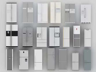 Modern refrigerator double door refrigerator 3d model