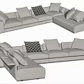 Modern corner sofa Minotti multiplayer sofa 3d model