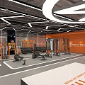 Net red wind Hermes orange gym machinery 3d model