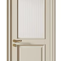 Light Colored Hinged Doors With Various Panel And Glass Designs For Home Interior 3d model