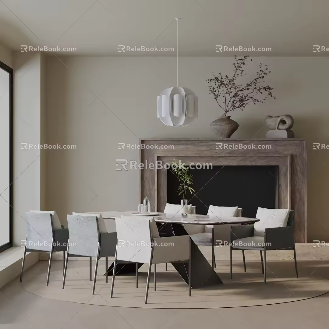 Modern table combination 3d model