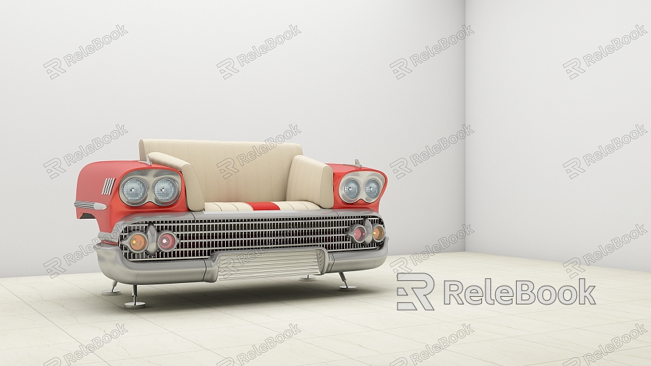 Industrial LOFT single sofa car shape sofa model