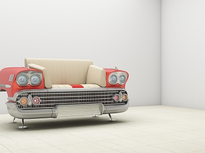 Industrial LOFT single sofa car shape sofa model