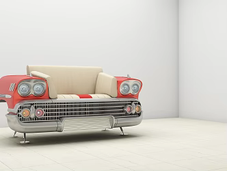 Industrial LOFT single sofa car shape sofa 3d model