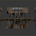 Rustic Wooden Dining Table And Chair Set With Four Chairs Natural Rough Texture