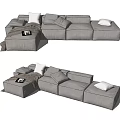 Modern corner sofa multiplayer sofa 3d model